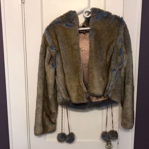 Baby Phat faux fur coat. NWOT. Size Medium.